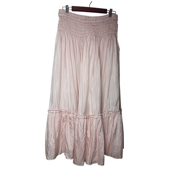 Tory Burch Silk Corded Skirt in Iced Pink Sz. 12 - Picture 3 of 7